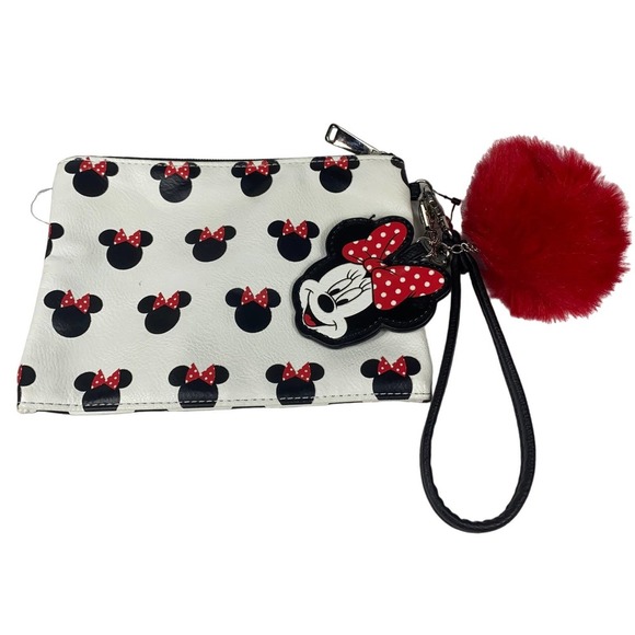 Disney Handbags - Loungefly Disney Minnie Mouse Print Clutch Wallet With Accessories Wristlet